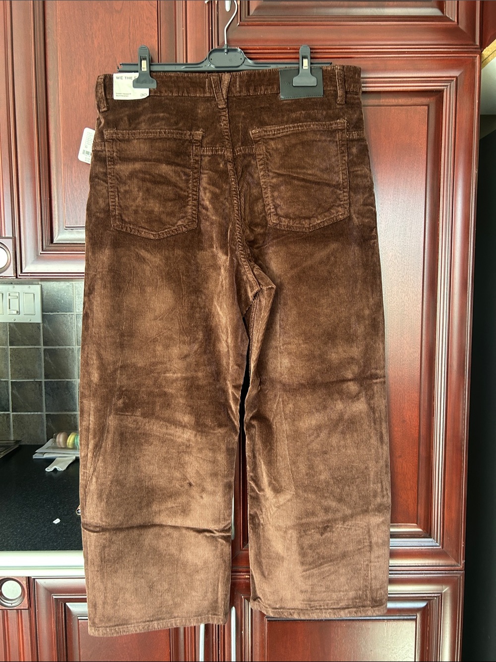FREE PEOPLE Deep Trance Boyfriend Cord Pant in shaved chocolate size 30 - Picture 8 of 9